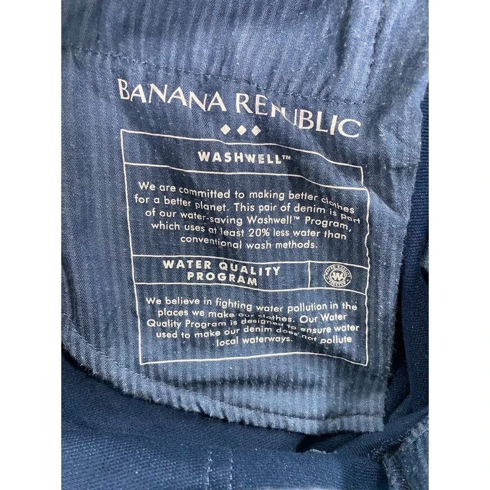 Banana Republic Travel Jeans Mens 34x32 Blue Athletic Fit Pants Preppy Comfort